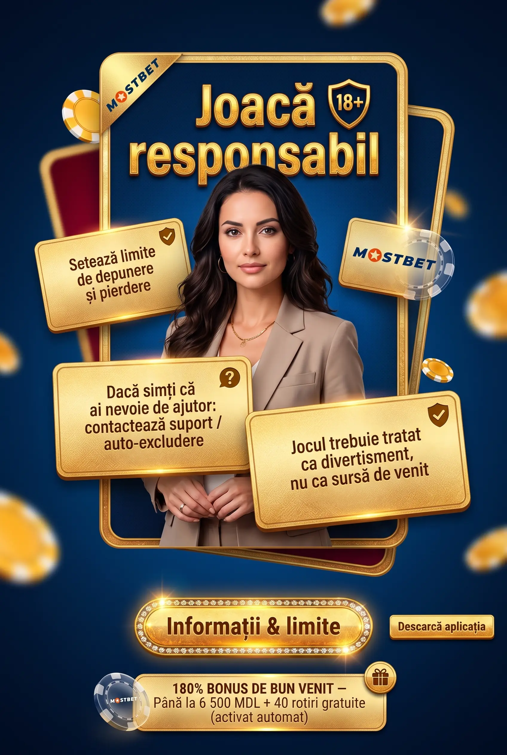 Joc responsabil în aplicația Mostbet