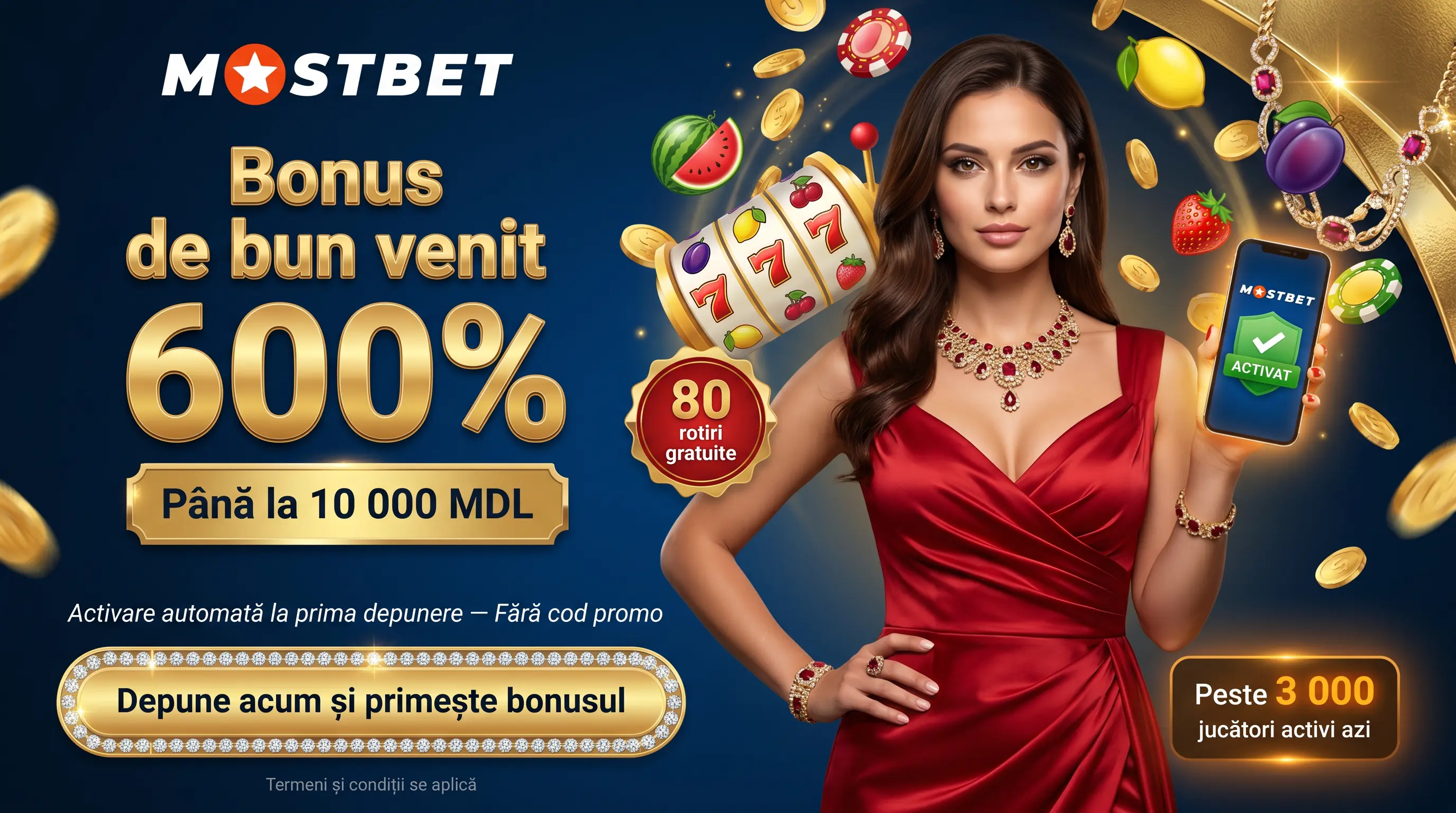Bonus de bun venit Mostbet în Moldova