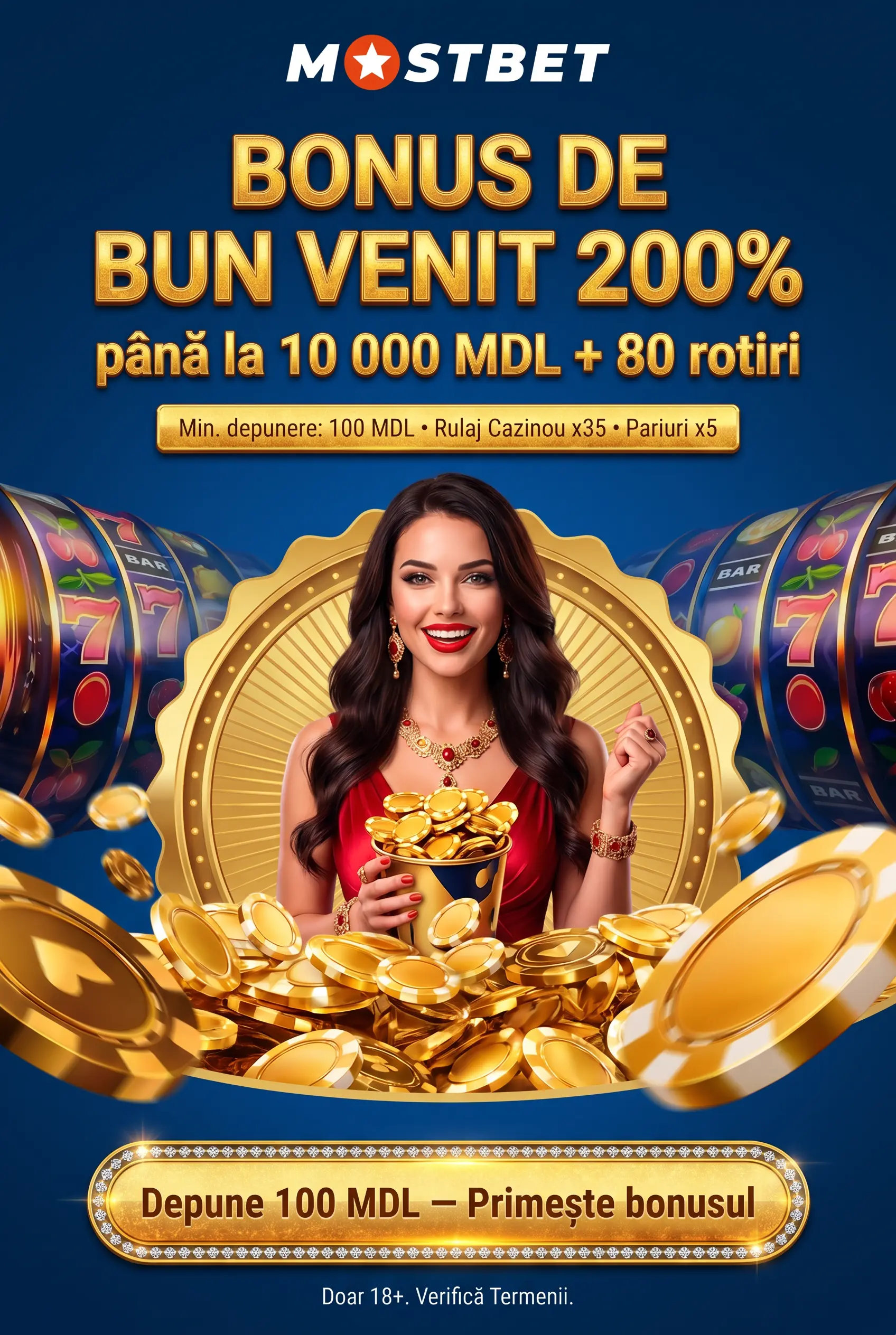Bonusul de bun venit Mostbet