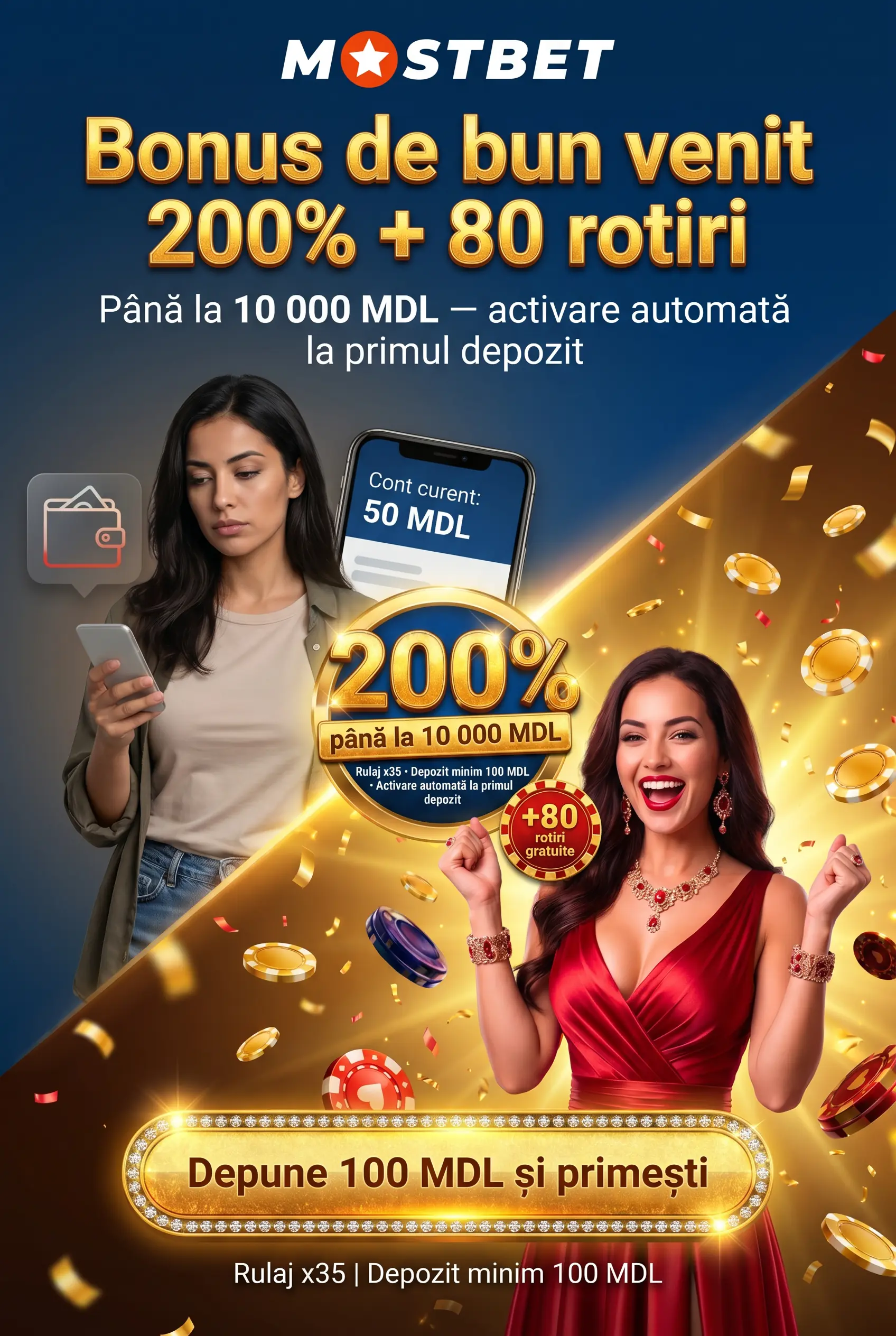 Bonus de cazino și rotiri gratuite Mostbet